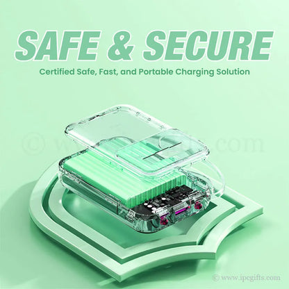 Baby Green Portable Power Bank – Charge Anywhere, Anytime