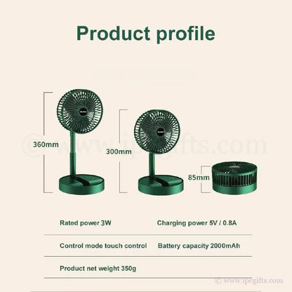 Adjustable Mini Stand Fan 3 Speed