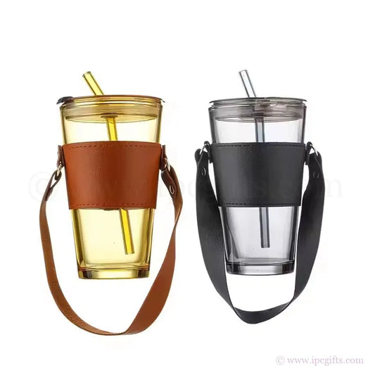 MONTE 3 Premium Color Glass Mug with PU Sleeve - 450ml