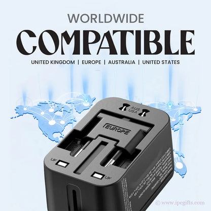 Universal Travel Adaptor – Worldwide Compatibility (Black)