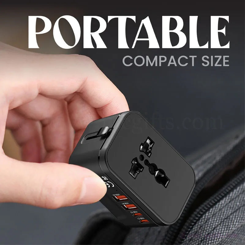Universal Travel Adaptor – Worldwide Compatibility (Black)