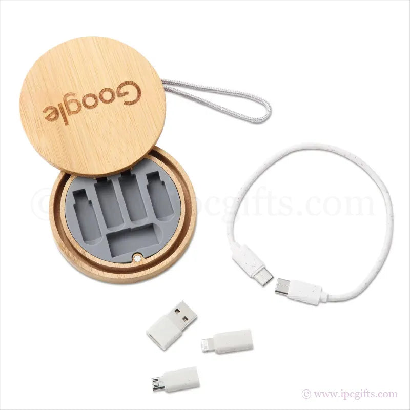 Eco Bamboo 5in1 Multifunctional Cable Set-Perfect for Sustainability