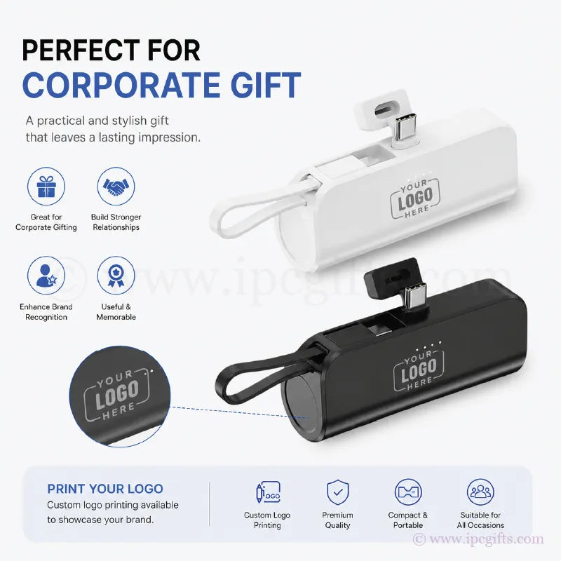 Portable Mini Powerbank 5000mAh With 2 Ways Type-C