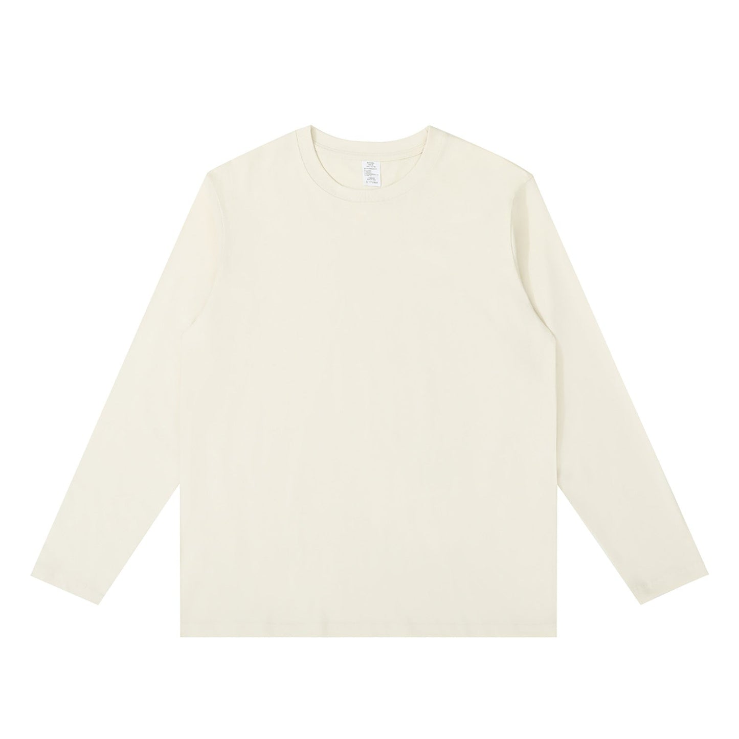 230G Adult Round Neck Long Sleeve T-Shirt - Pale Butter