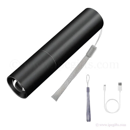 Mini Torch Light USB Rechargeable – Compact Bright LED Flashlight for Camping, Travel & Power Outage