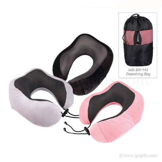 Memory Foam Travel Pillow Ergonomic – Portable Neck Support Pillow for Flight, Car & Long Journey