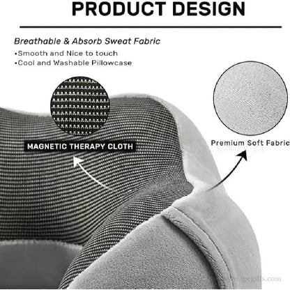 Memory Foam Travel Pillow Ergonomic – Portable Neck Support Pillow for Flight, Car & Long Journey