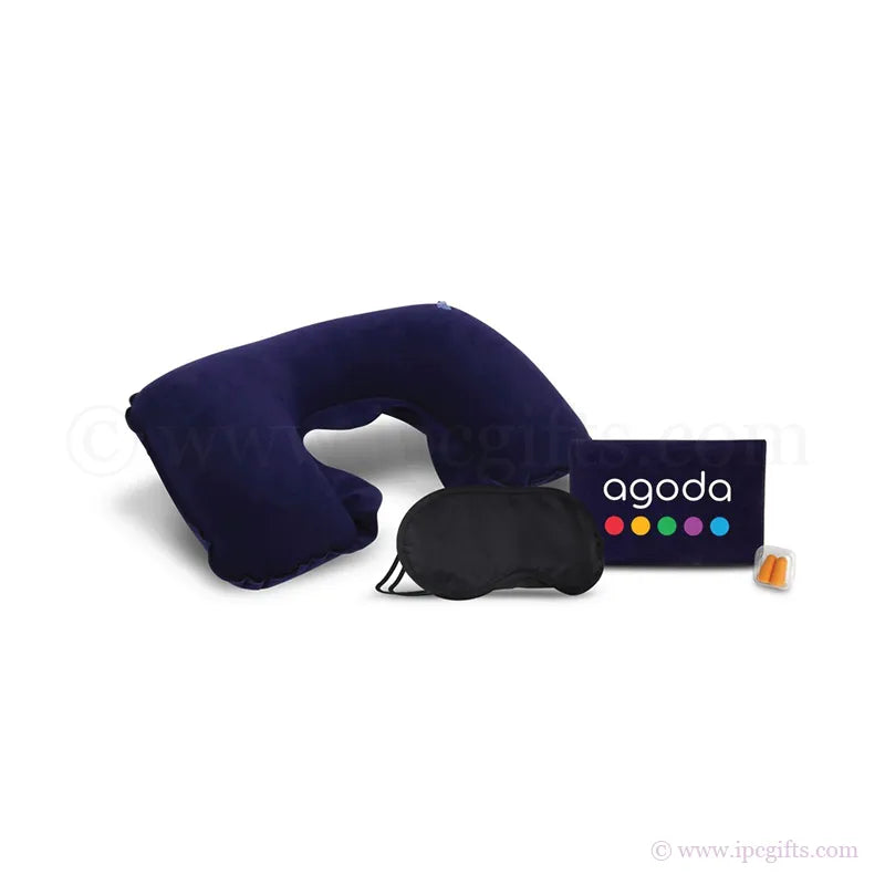 3 in 1 Inflatable Travel Pillow Compact – Lightweight Foldable Neck Pillow for Airplane, Train & Road Trip
