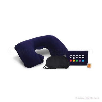 3 in 1 Inflatable Travel Pillow Compact – Lightweight Foldable Neck Pillow for Airplane, Train & Road Trip