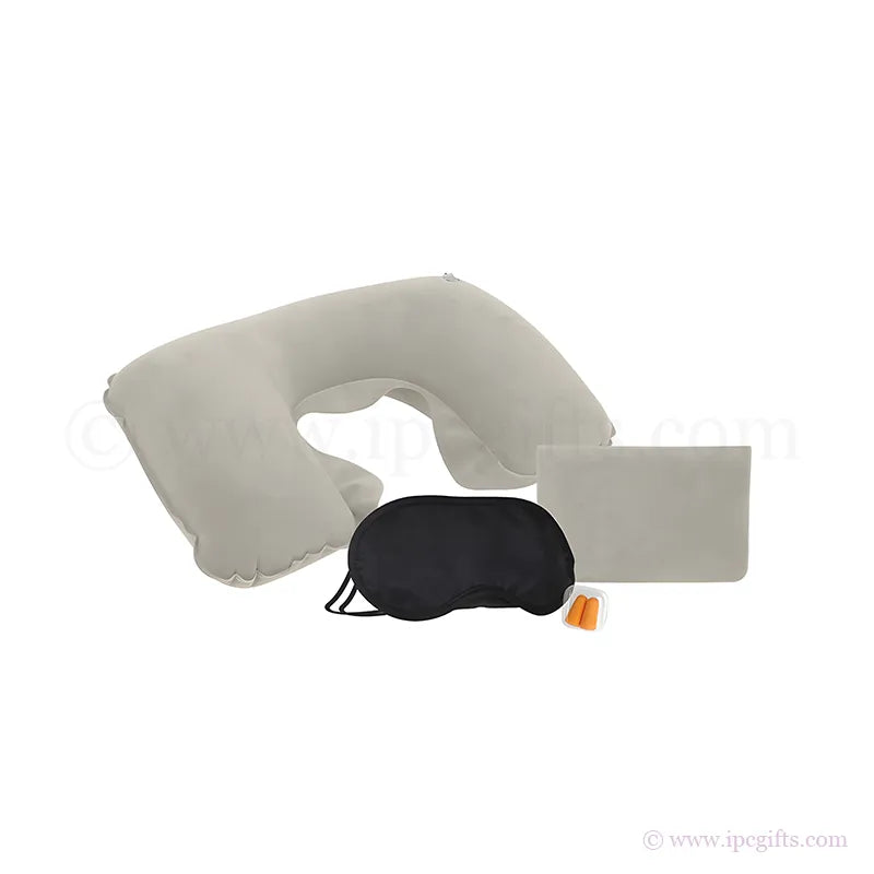 3 in 1 Inflatable Travel Pillow Compact – Lightweight Foldable Neck Pillow for Airplane, Train & Road Trip