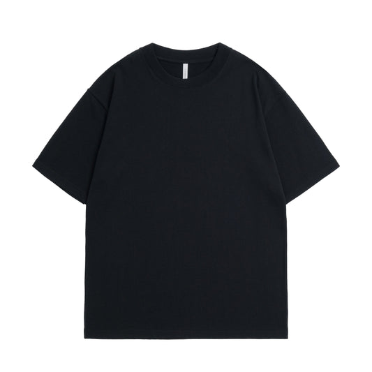 300G Adult Round Neck Short Sleeve T-Shirt - Black
