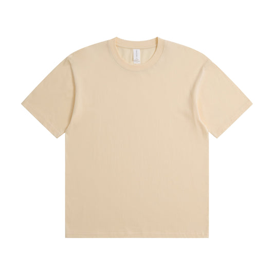 180G Adult Round Neck Short Sleeve T-Shirt - Cream